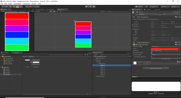 How to Implement Vertical Drag & Drop Listview in Unity