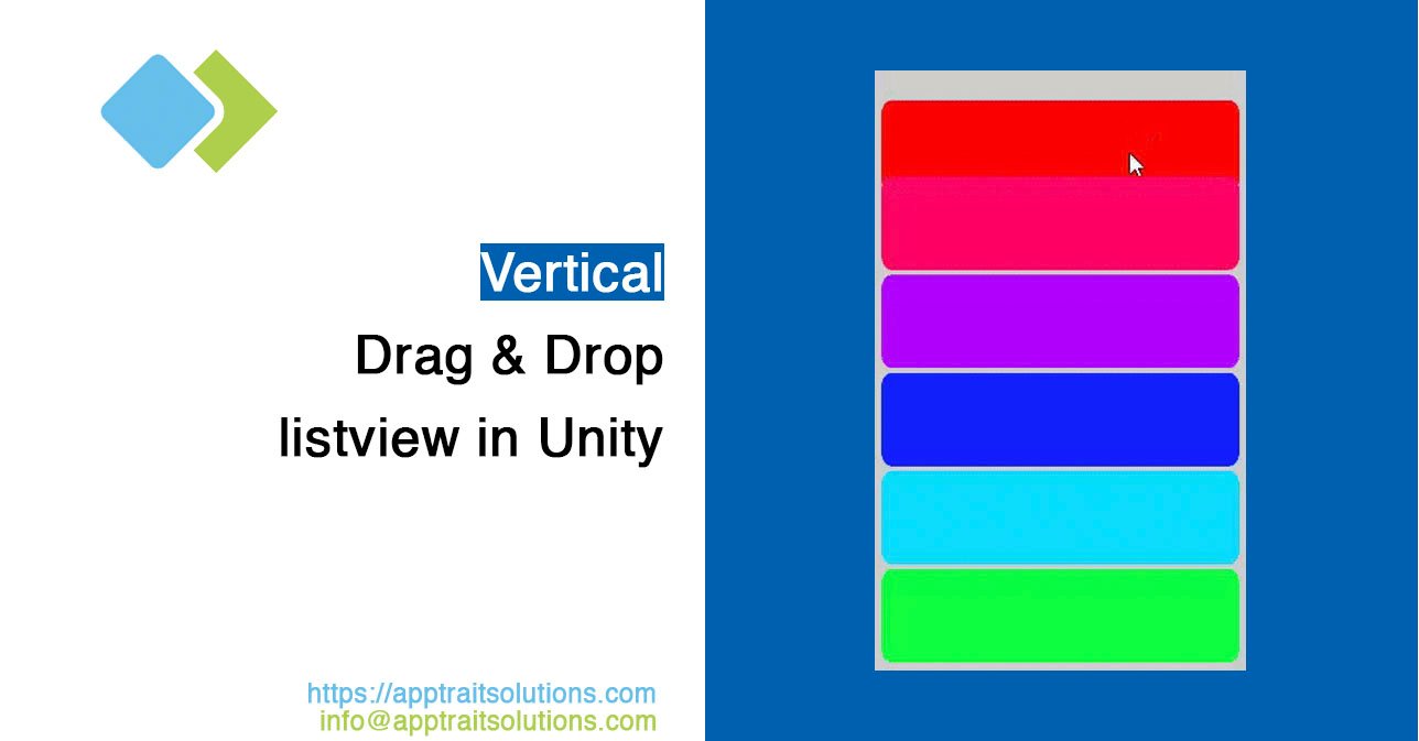 How to implement vertical drag & drop listview in Unity